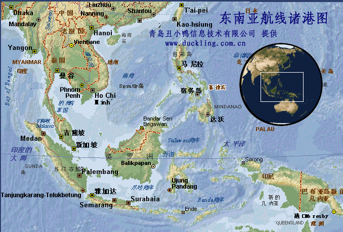 世界各国港口图 港口航线港口图  世界各大港口分布图